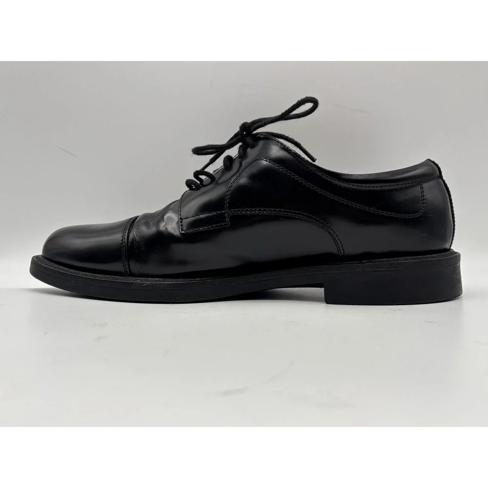 Johnston & Murphy Men's Black Leather Cap Toe Derby Oxford Dress Shoes Size 10.5